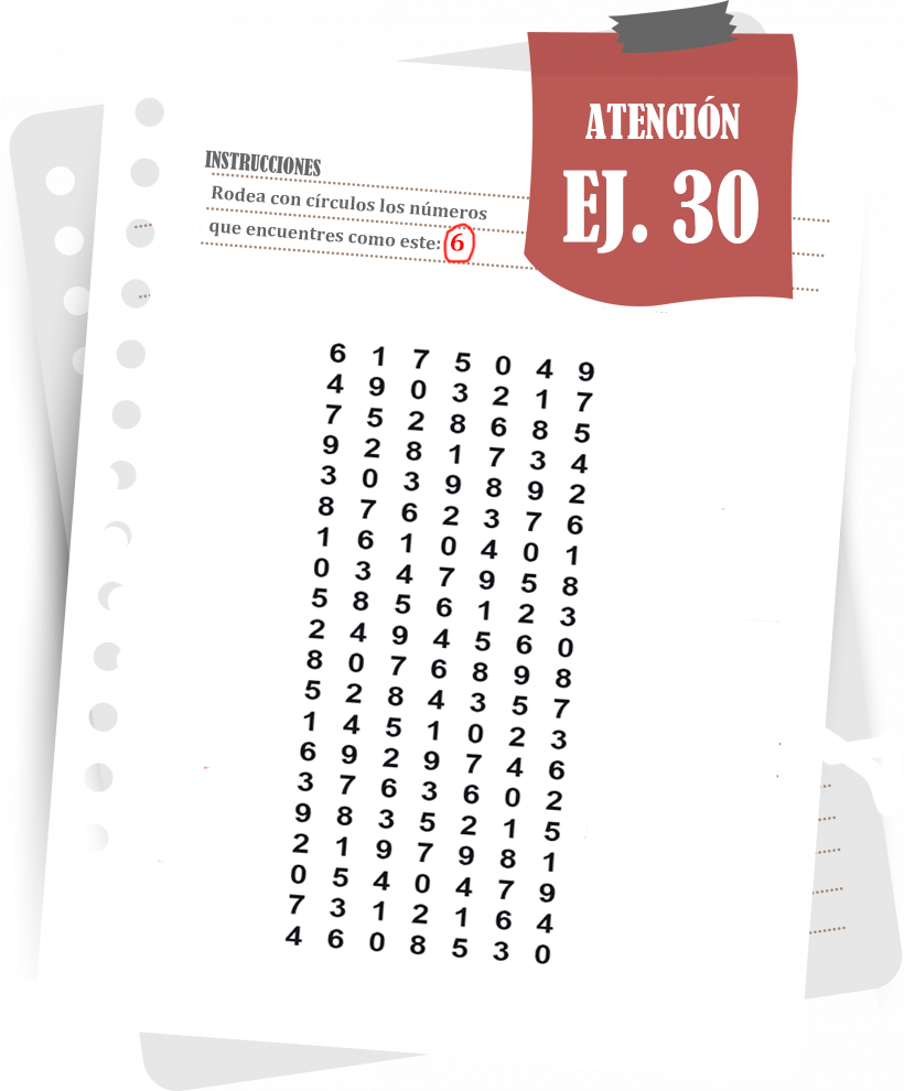Imagen ficha del ejercicio 30 de atención