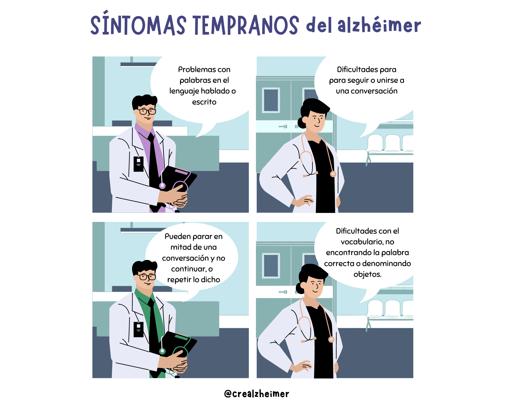 Infogragía de síntomas tempranos de Alzhéimer