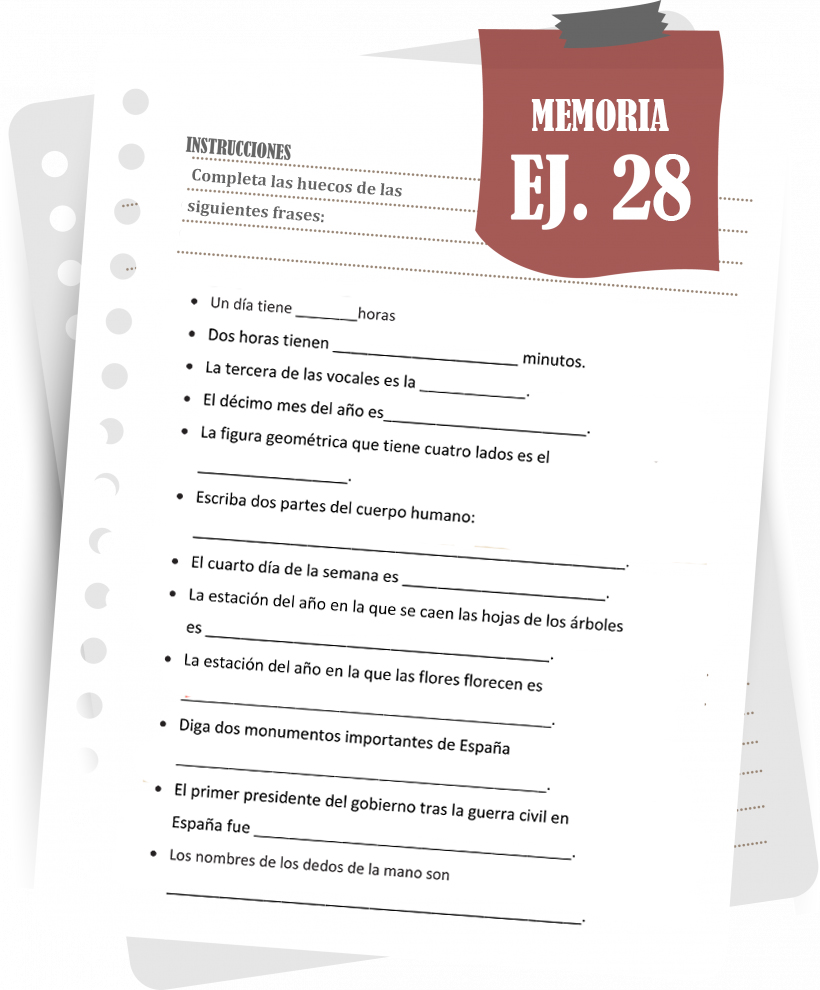 Imagen del ejercicio 28 de memoria