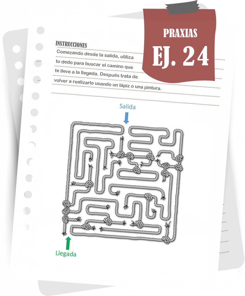 Imagen del ejercicio 24 de praxias

