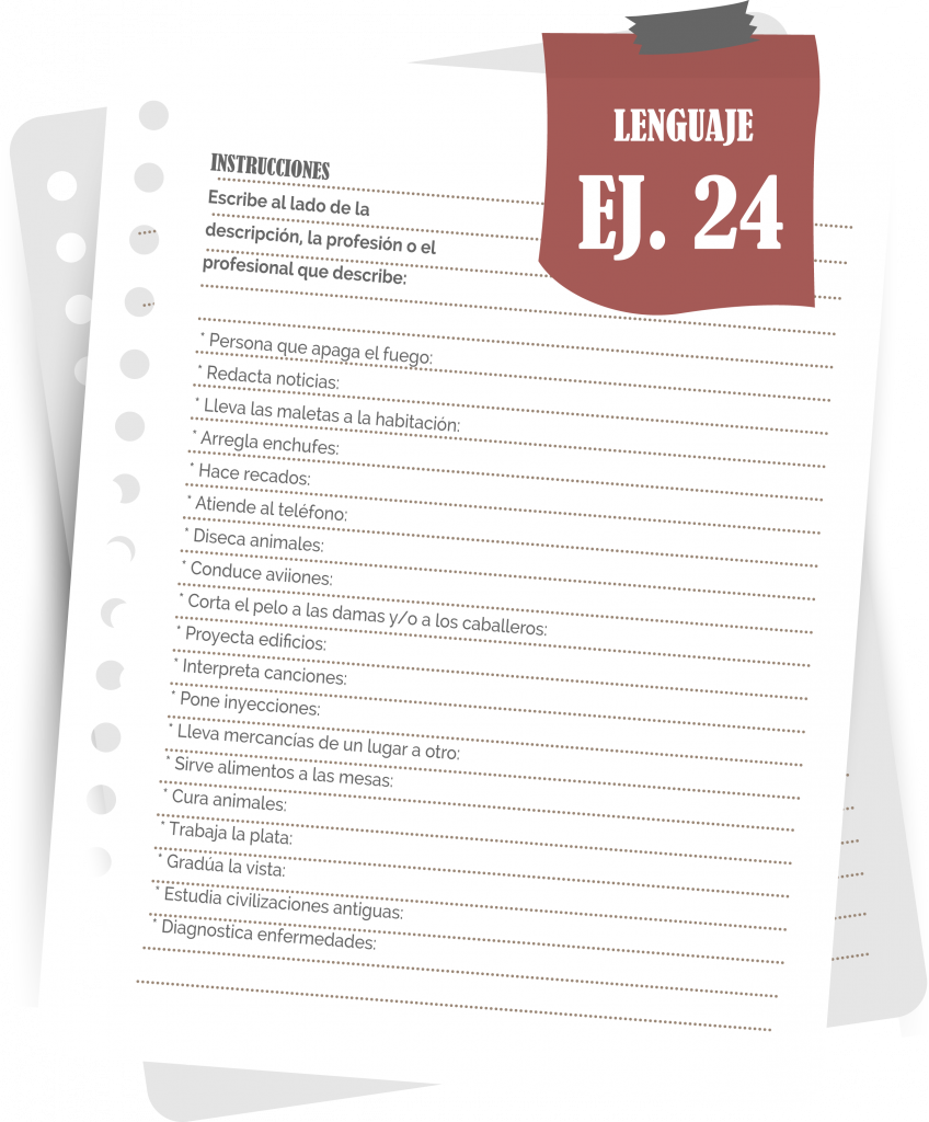 Imagen del ejercicio 24de lenguaje