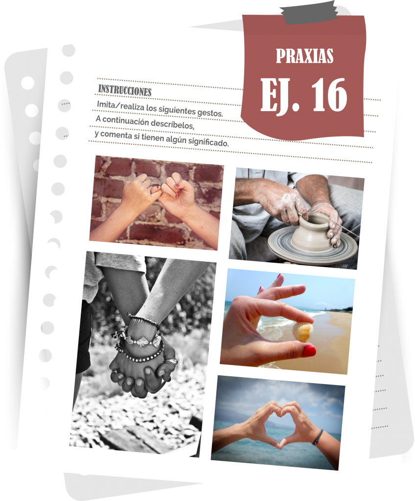 Imagen del ejercicio 16 de praxias