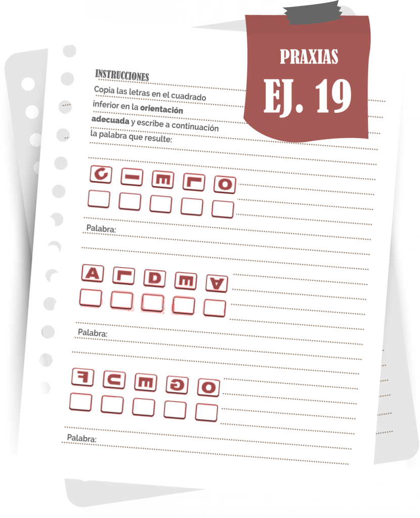 Imagen del ejercicio 19 de praxias
