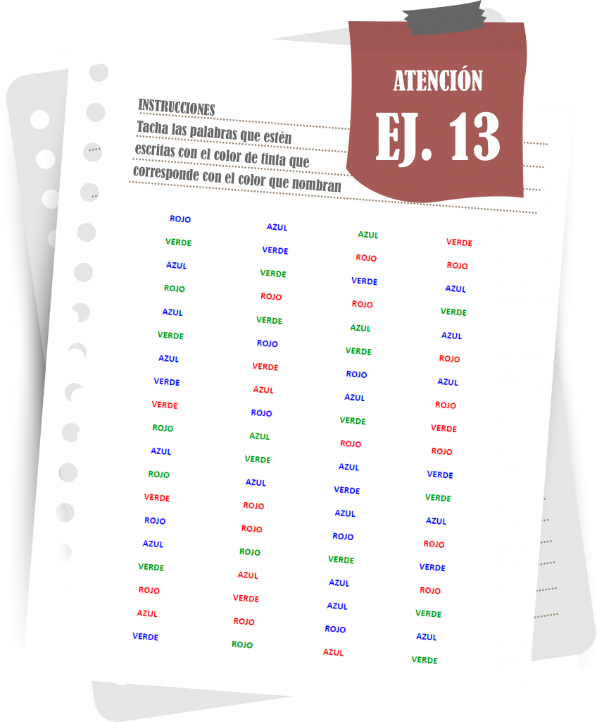 Imagen del ejercicio 13 de atención