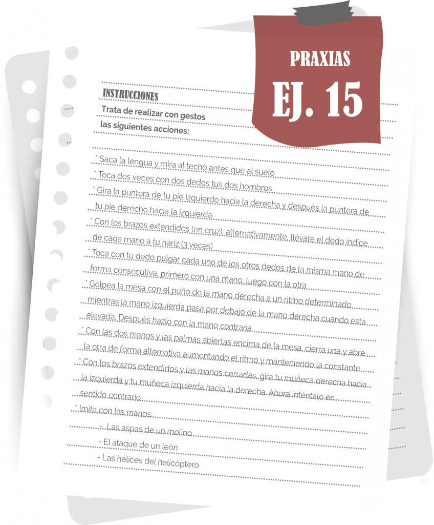 Imagen del ejercicio 15 de praxias
